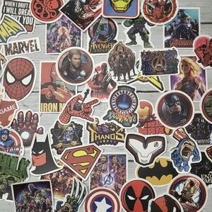 Five Packs Of Marvel and DC Superhero Sticker Set. 250 Stickers